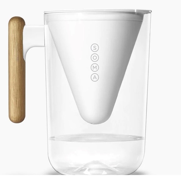Soma Other - SOMA Water Pitcher filtering pitcher white/bamboo 10 cup